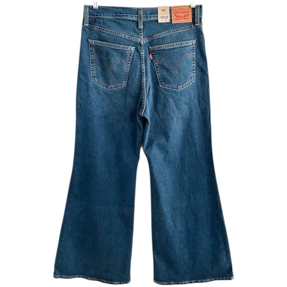 Levi’s Ribcage Ultra High Rise Flare Jeans Vintage Wash Size 32 NWOT - Picture 10 of 13
